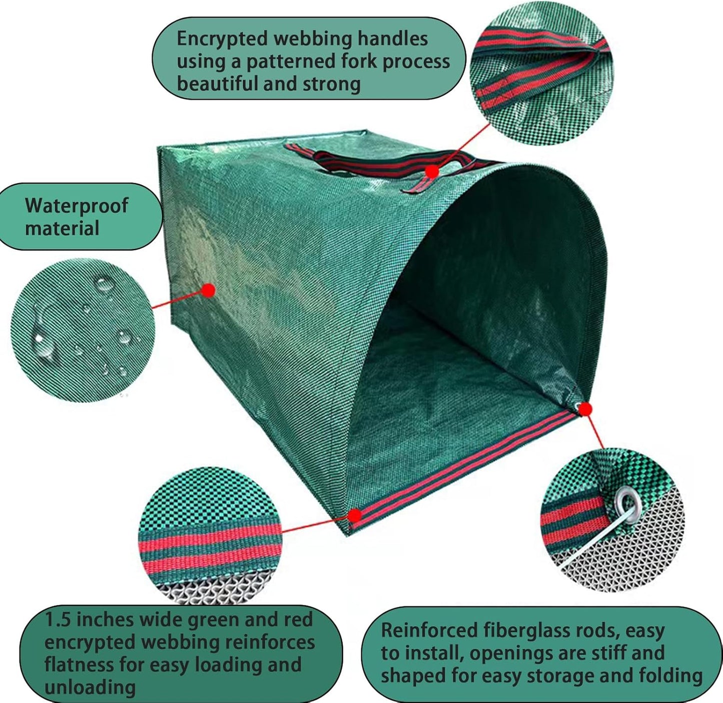 Leaf Dustpan, Leaf Collector, Large Yard Dustpan-Type Lawn and Leaf Bags Reusable, Leaves Collector, Garden Bags for Leaves, Debris, Grass, Clippings, Lawn Trash 53Gallon