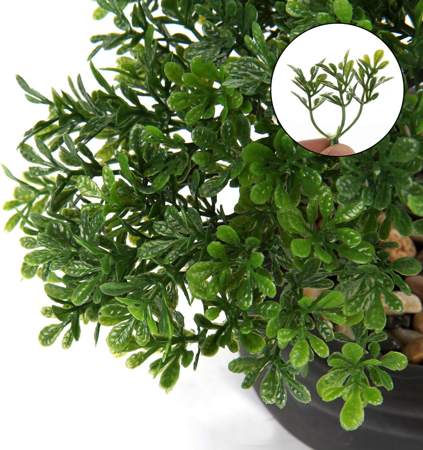 Artificial Bonsai Tree Juniper Faux Plants Indoor Small Fake Plants Decor with Ceramic Pots for Home Table Office Desk Bathroom Shelf Bedroom Living Room Farmhouse Decorations