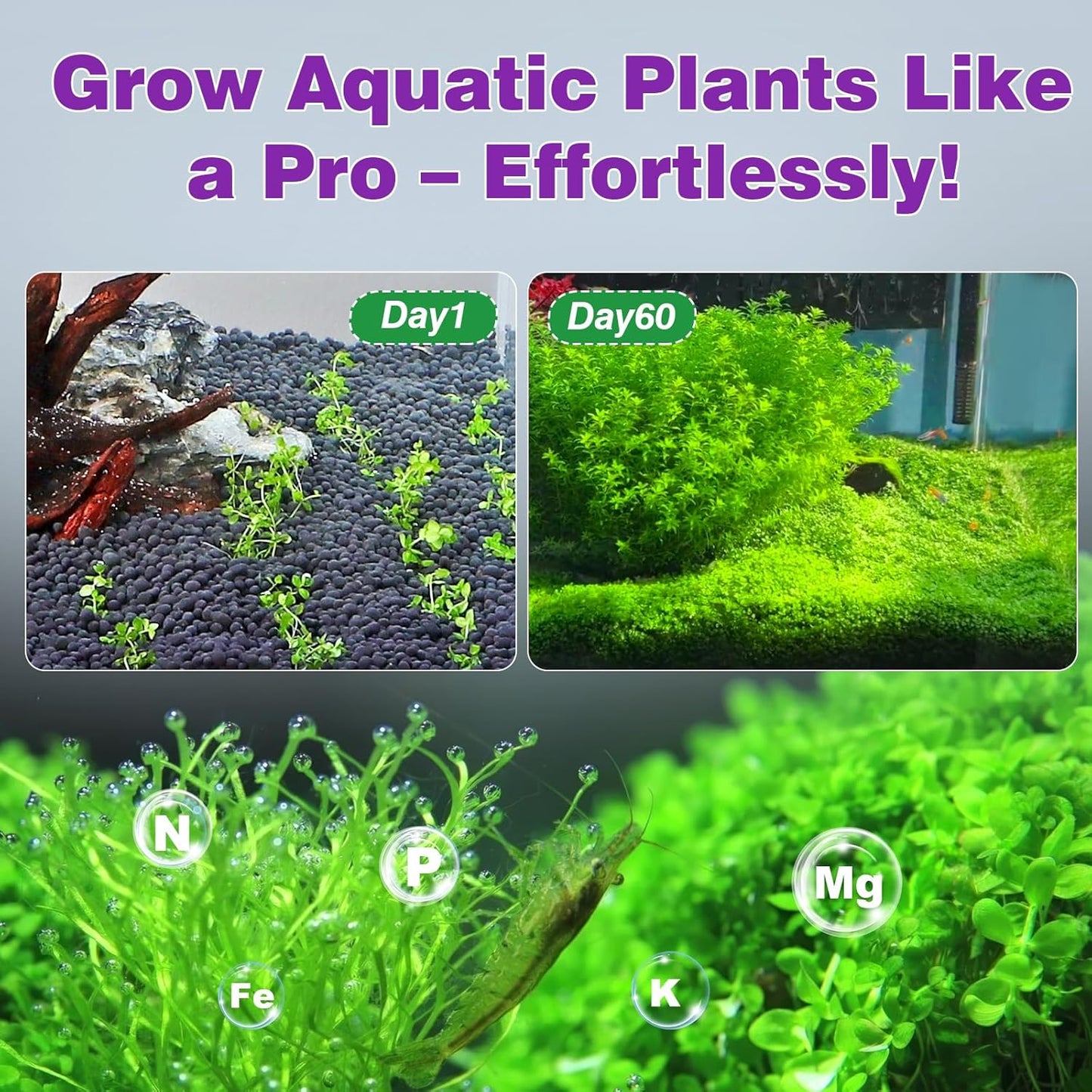 Upgraded Aquarium Soil Water Grass Mud, Ideal for Fish Tank Aquascaping Aquarium Substrate Soil for Plants and Shrimps, No Need to Wash (13.2 Pounds)