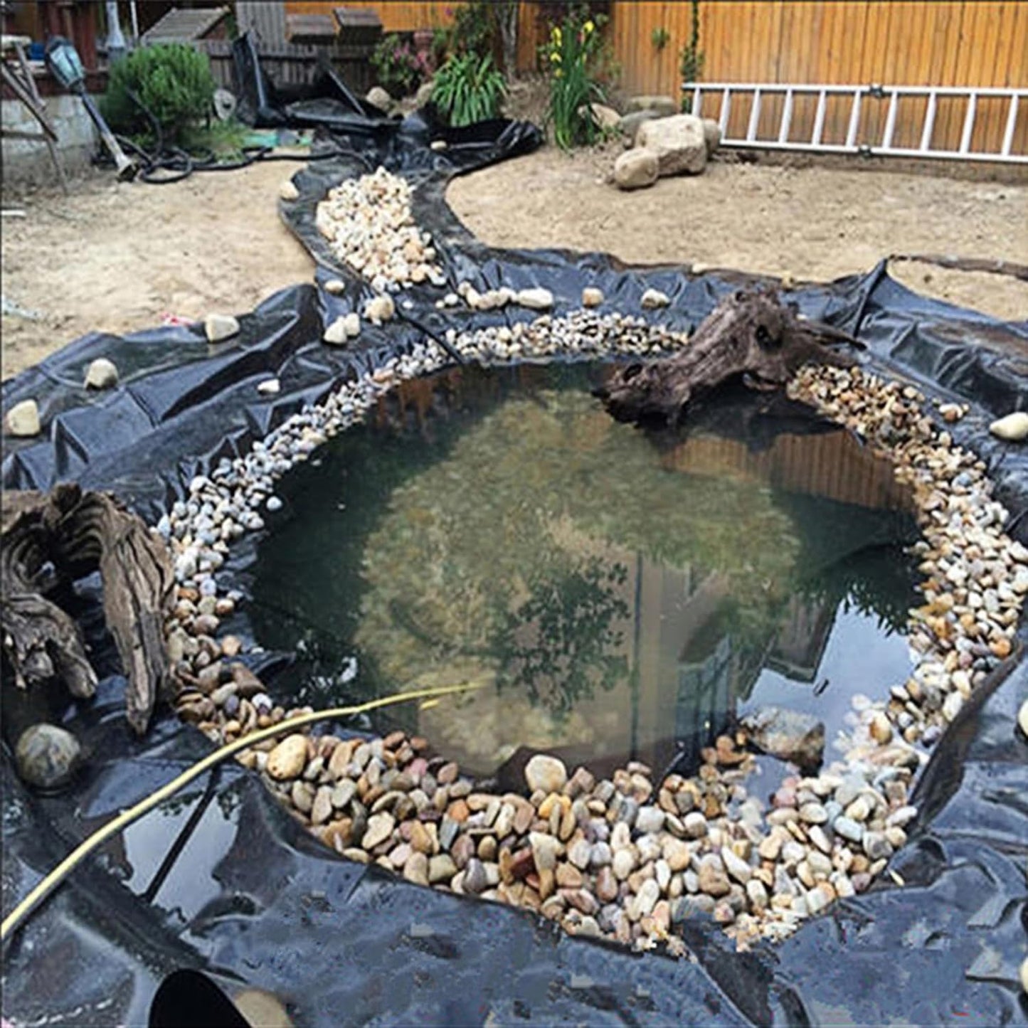 10 x 15 FT Pond Liner, 20 Mil Fish Pond HDPE Liner, Pond Liners for Outdoor Ponds, Koi Ponds, Garden Fountain, Waterfall