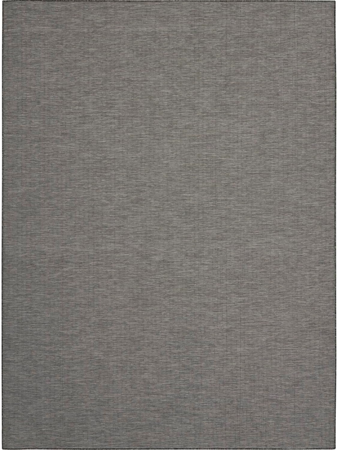 Nourison Positano Indoor-Outdoor Charcoal 9' x 12' Area Rug, Easy Cleaning, Non Shedding, Bed Room, Living Room, Dining Room, Backyard, Deck, Patio (9x12)