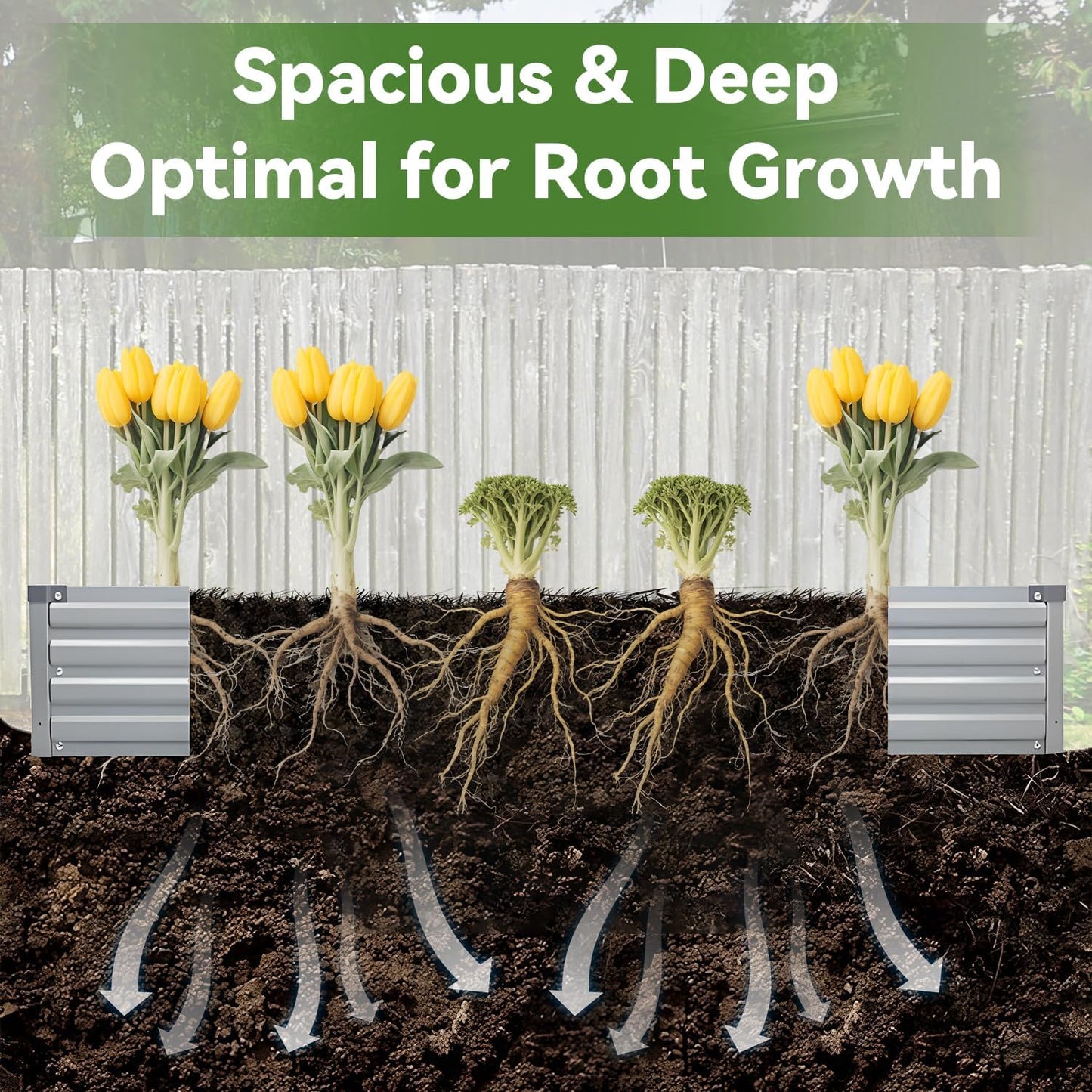 6x3x1ft Rectangle Galvanized Raised Garden Beds kit，Large-Capacity Metal Planter Garden Box Outdoor,Metal Garden Bed for Vegetables，Flower，Fruits，Steel Raised Beds for Backyard Gardening