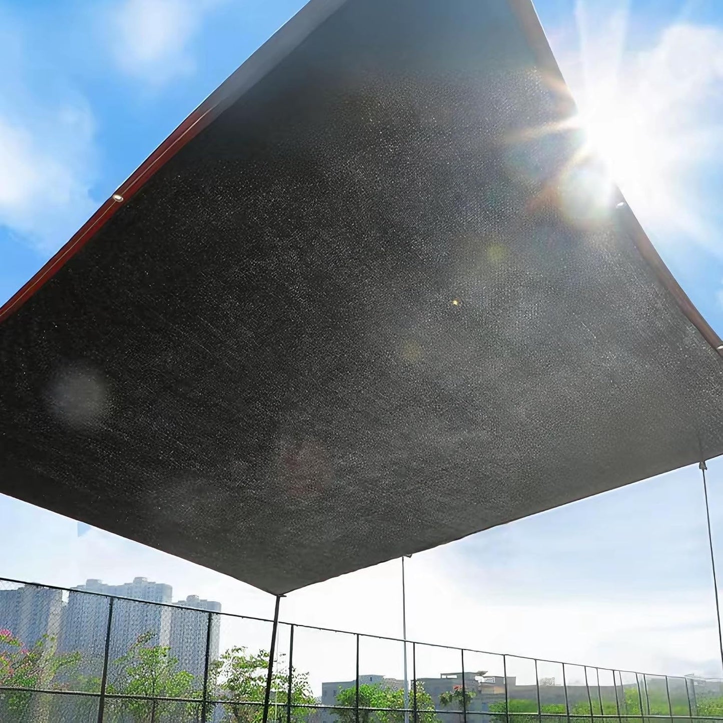 winemana Black Shade Cloth 90%, 5x10 FT Mesh Tarp - Garden Shade for Greenhouse, Patio, Vegetables, Plants Cover and Chicken Coops, Sun Shade Net for Outdoor Protection with Reinforced Grommets