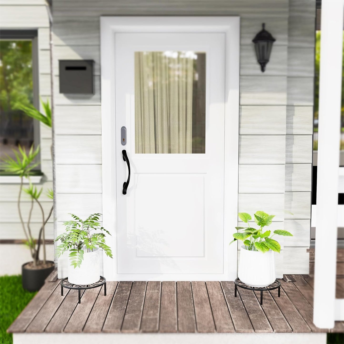 Plant Stand Plant Holder - Short Flower Stand for Garden Courtyard, Heavy Duty Plant Rack for Multiple Plant Indoor or Outdoor.