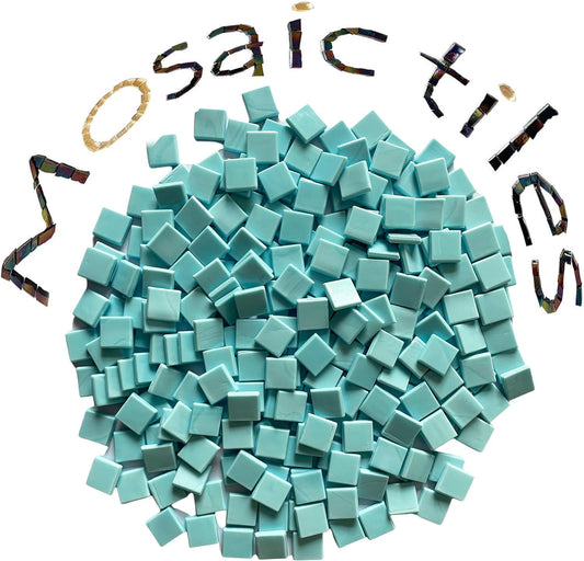 SMEIINIK 1.1lb Bulk Single Iridescent Color Mosaic Tiles for Crafts, Glass Mosaic Pieces for Mosaic Puzzles, Stained Glass Tiles for Mosaic DIY, Mosaic Making Supplies(AJ52-31)