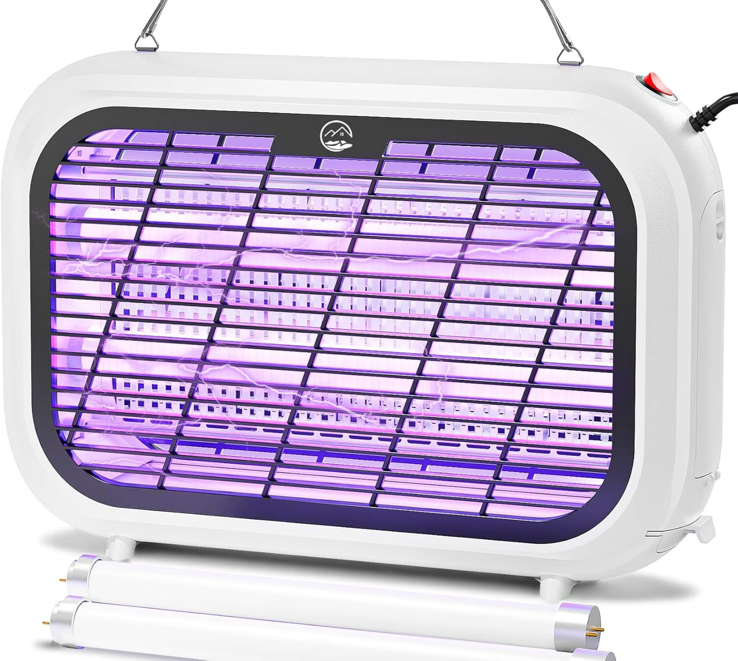 Bug Zapper Indoor, High Voltage Electric Mosquito Zapper, Durable Fly Trap Mosquito Trap, Fly Zapper with Removable Washable Tray for Home Patio Backyard, Including 2 Replacement Bulbs