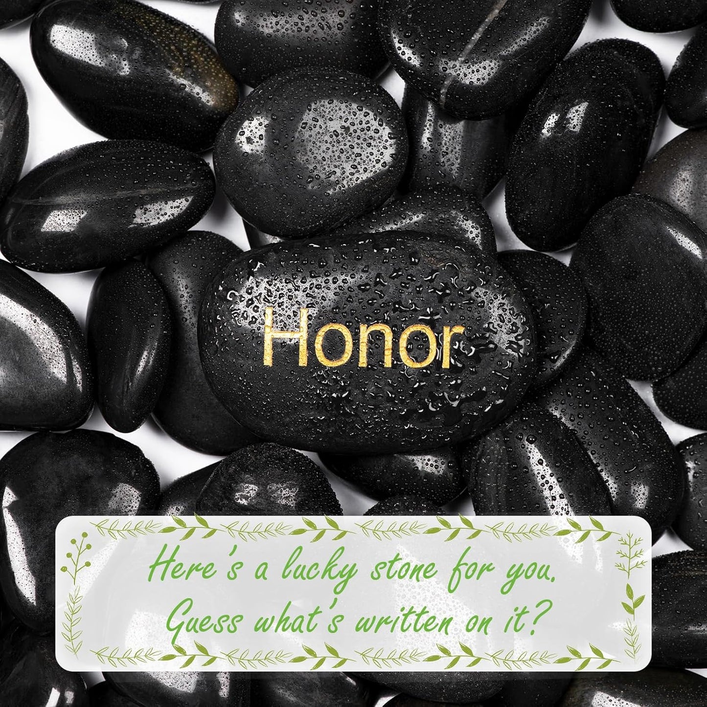 5lbs Natural River Rocks, High-Polished Pebbles for Plants Garden, 1-2 inch Decorative Black Stones, Ideal for Fish Tank, Vases, Crafting, Home Decor and Garden Landscaping Rocks,Black