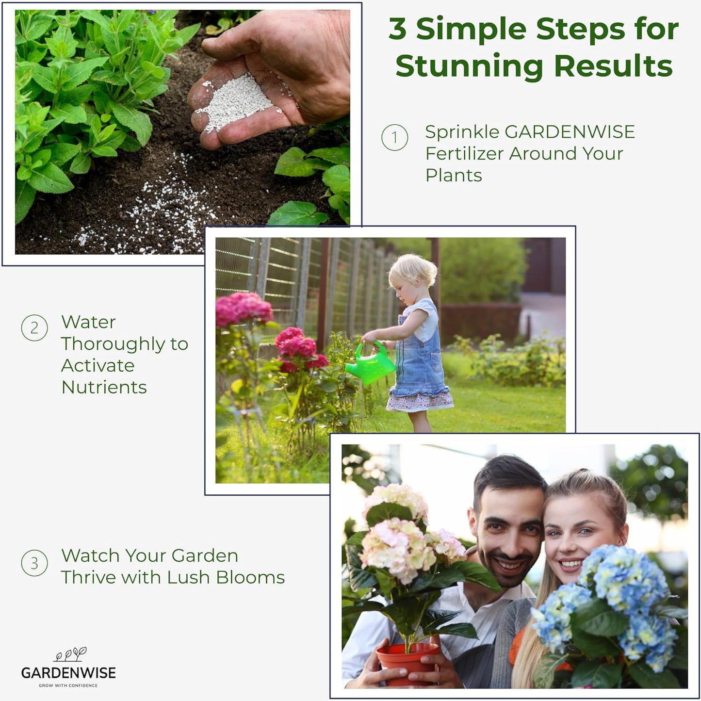 Slow Release Hydrangea Fertilizer with Iron & Sulfur – Indoor & Outdoor Soil Acidifier for Miracle Growth (1 qt)