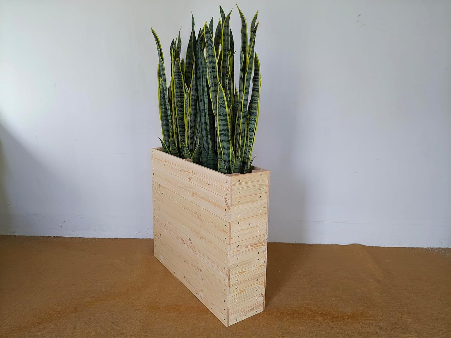 32” x 28” x 8” Premium Indoor/Outdoor Cafe Planter Barrier, Commercial Duty Planter Box, Wooden Planter