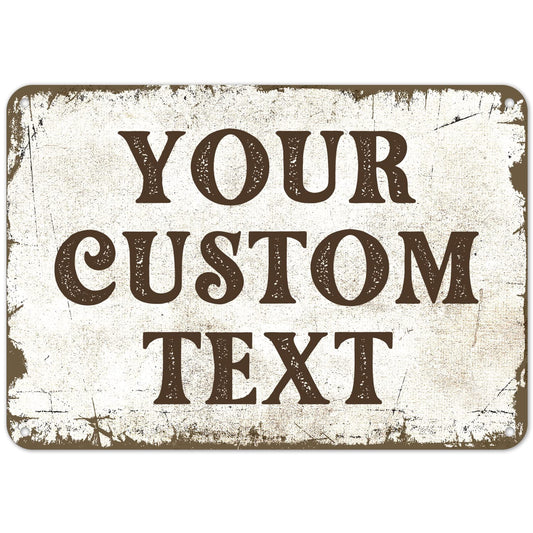 Rustic Custom Sign, Personalized Metal Signs, Gift for Him Men Dad, Man Cave, Indoor and Outdoor Use 10x7 Inches, ACM, Fade Resistant, Made in the USA