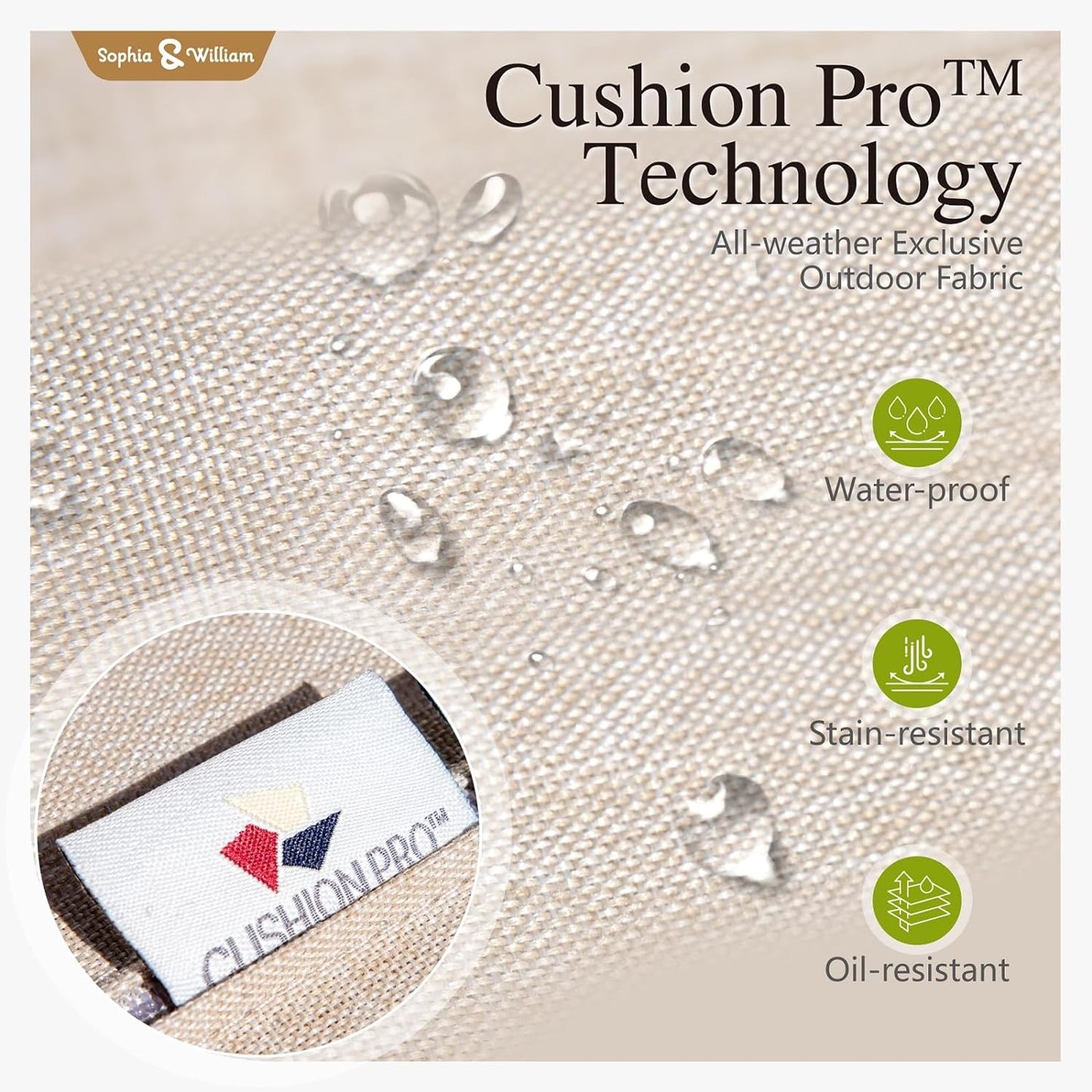 Sophia & William Patio Furniture Set with Fire Pit Table, 6 Piece Half Moon Outdoor Wicker Sectional Sofa Set, Rattan Conversation Set with 56-Inch Fire Pit Table for Backyard, Deck, Pool(Beige)