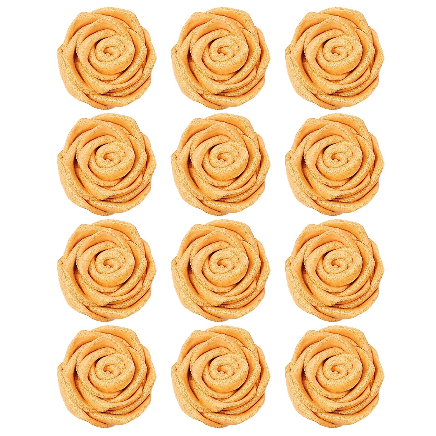 Confect Metallic Edible Rose Topper – Gold Roses for Cake, Cupcake & Doughnut Decoration – Pack of 12 Edible Floral Toppers- Vegan, Gluten-Free, Nut-Free, Soy-Free, Dairy-Free, Palm Oil-Free