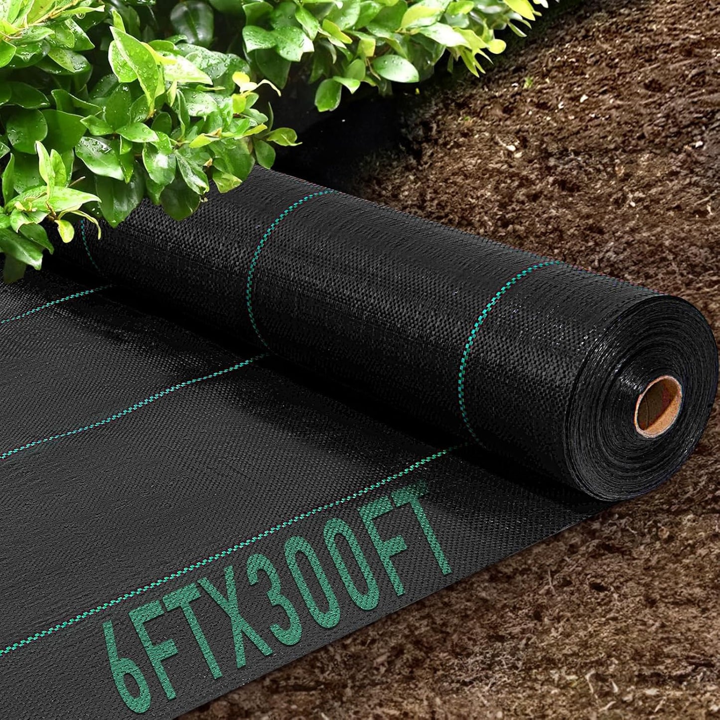KAKO 6x300FT Weed Barrier Fabric, Landscape Fabric, Garden Weed Barrier Fabric, Garden Fabric Weed Barrier Weed Cloth for Landscaping Fabric, Garden Fabric, Driveway Fabric