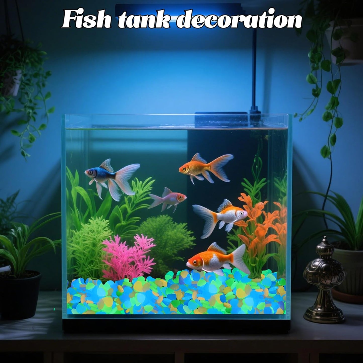 2.1LB 25-27mm Color Glow in The Dark Rocks Outdoor Decorative Stones Luminous Pebbles Glow Stones for Patio Landscaping Walkway Driveway Large Glowing Stones Garden Stones