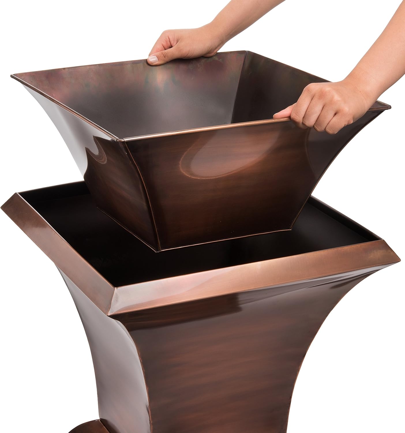 H Potter Tall Planter Large Outdoor Copper Decorative Planters Indoor Flower Garden Urn