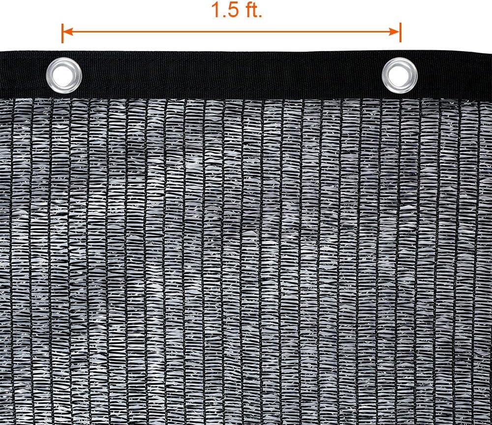 Agfabric 6x12ft Shade Cloth 40% Garden Shades Shade Cloth with Grommets for Garden Patio, Black
