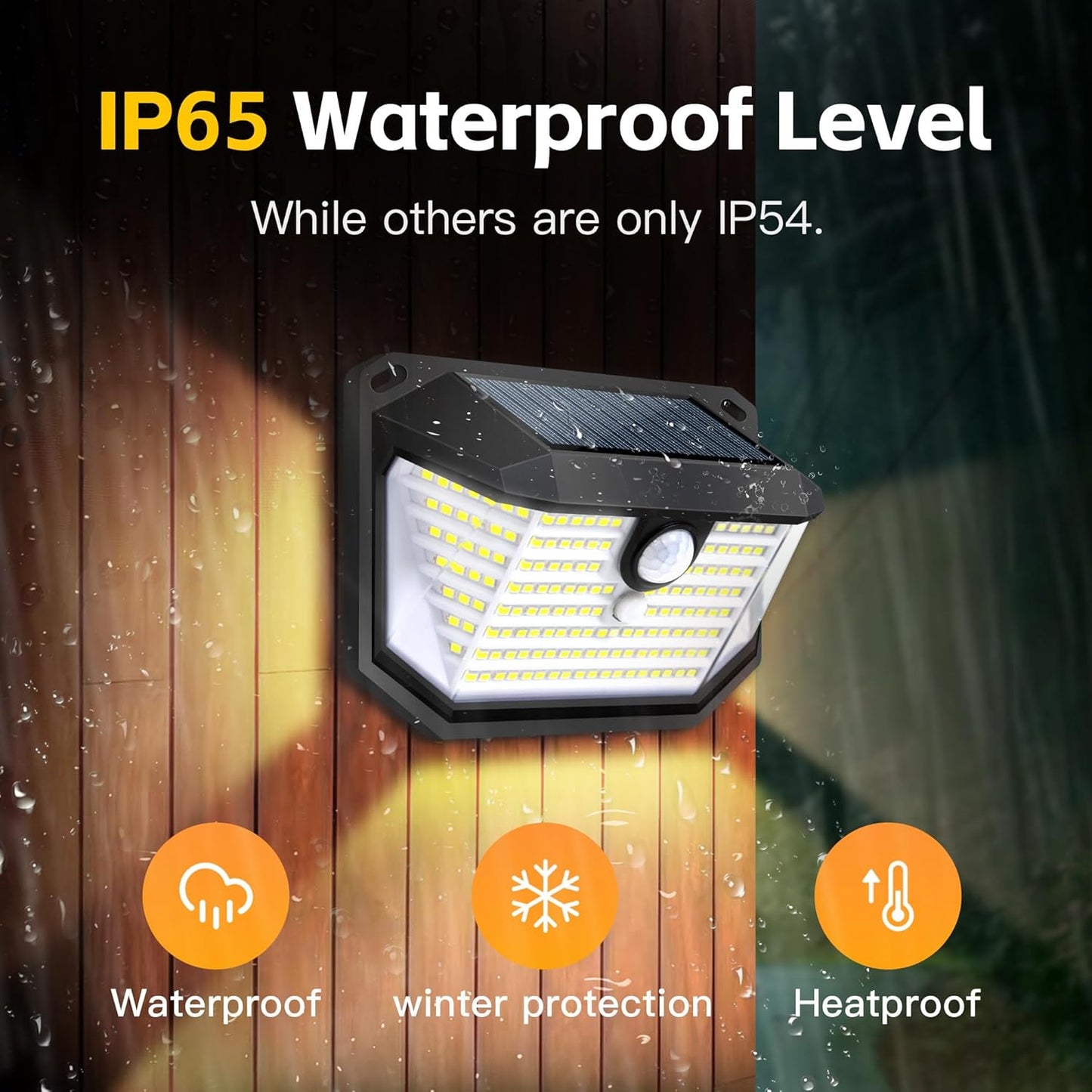 Solar Lights Outdoor Motion Sensor, 178 LED 300LM Waterproof IP65, Wall Mounted Security Light with 3 Modes, 270° Wide AngleWide Angle, Solar Powered for Garden, Yard, Patio, Front Door(8Pack)