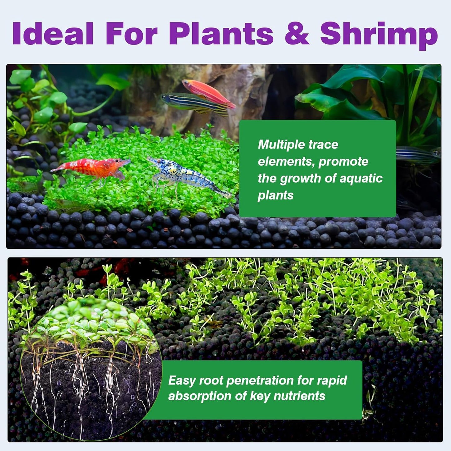 Upgraded Aquarium Soil Water Grass Mud, Ideal for Fish Tank Aquascaping Aquarium Substrate Soil for Plants and Shrimps, No Need to Wash (17.6 Pounds)