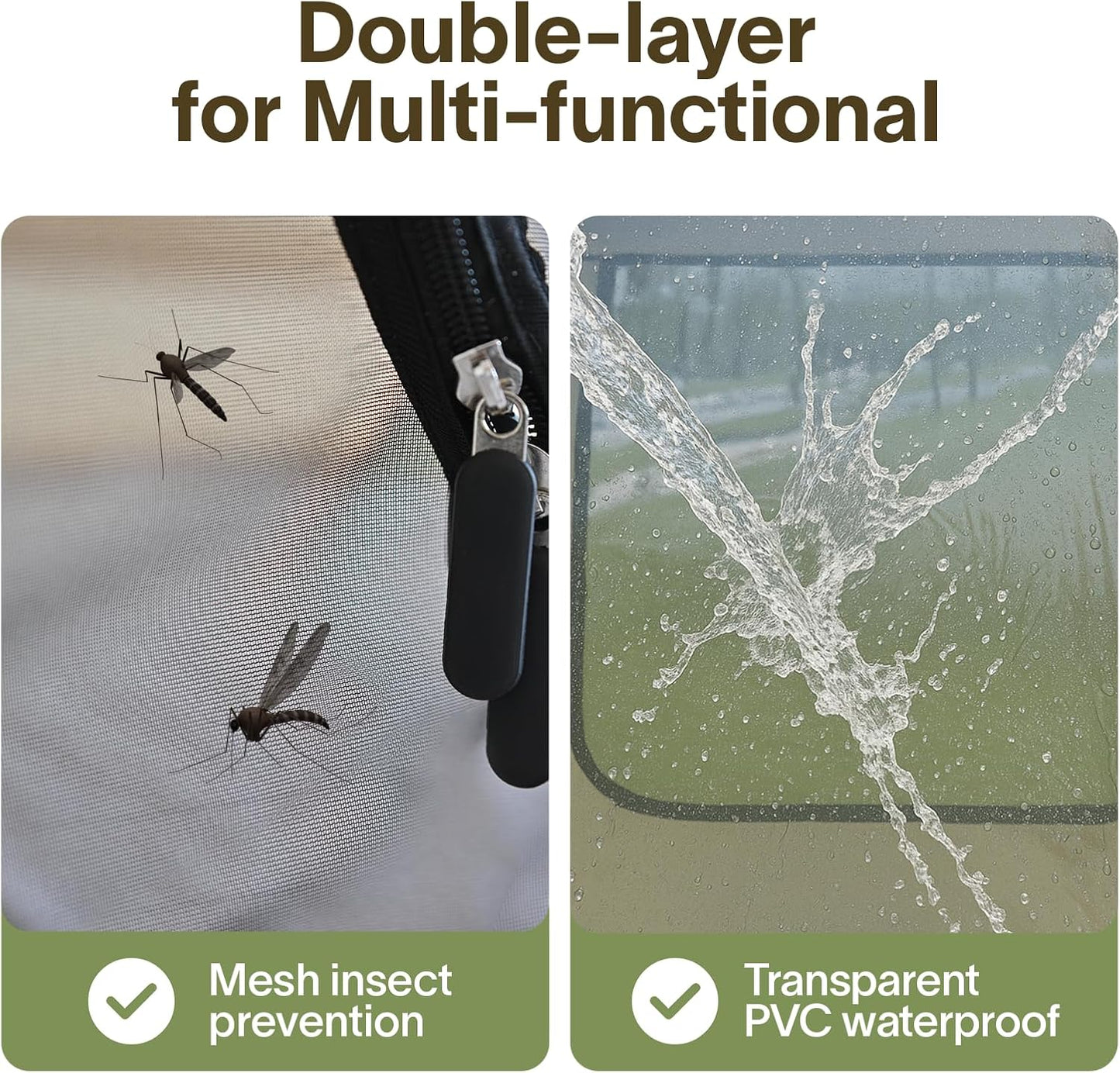 Alvantor Screen House Gazebo, 6-10-15 Person Pop Up Igloo Screened Canopy Tent with Mosquito Netting Sides, Instant UV Resistant Sun Shelter for Garden, Patio, Backyard