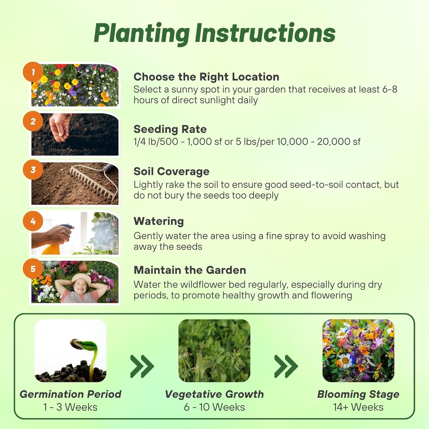 Outsidepride Deer Proof Wildflower Seed Mix - 1/4 lbs. Colorful Blend of Easy to Grow, Drought-Tolerant Annual & Perennial Wildflower Seeds for a Deer-Free,Vibrant Meadow & Pollinator-Friendly Garden