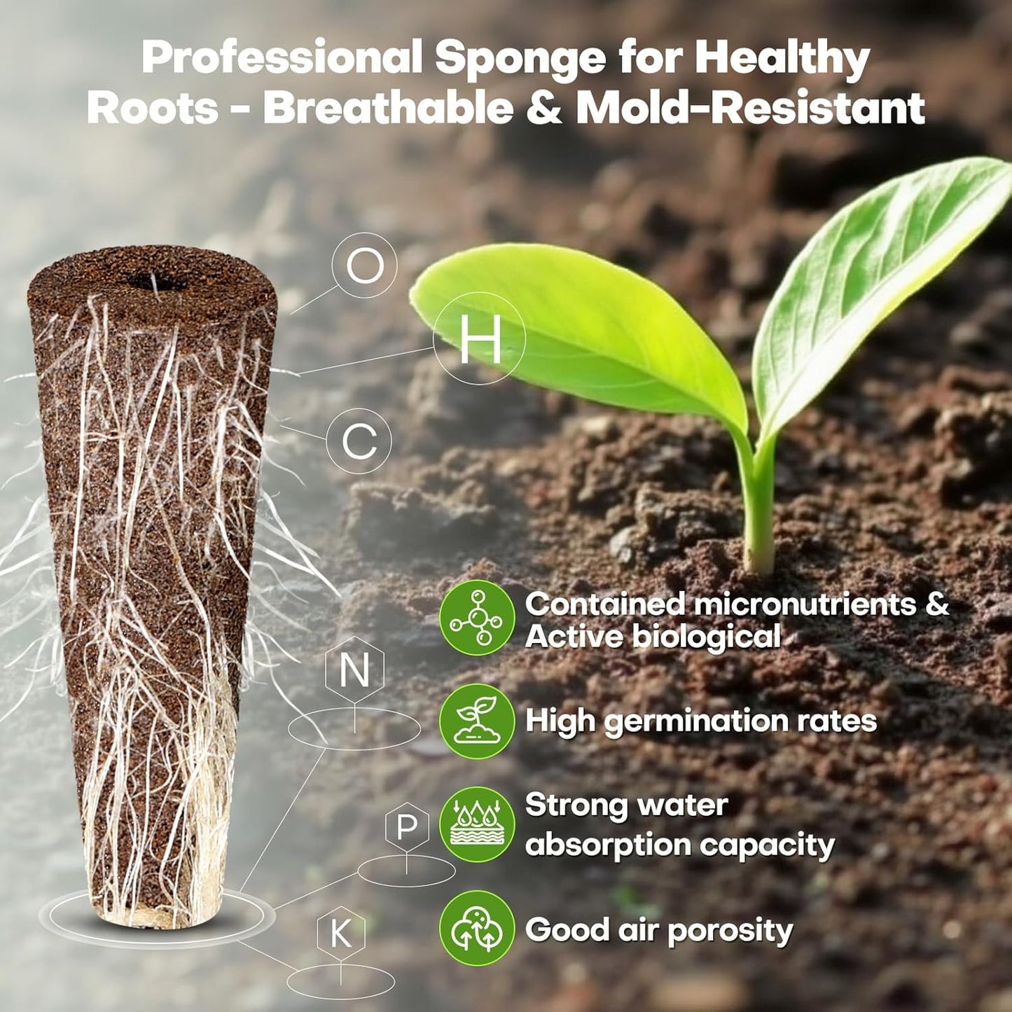 Ahopegarden 166PCS Hydroponic Pods Herb Kit: Grow Anything Kit With 600ml A&B Plant Food, 40 Grow Sponges, 40 Baskets, 40 Domes, 40 Labels, 1 Tweezer - Hydroponics Supplies for Aerogarden & Most Brand