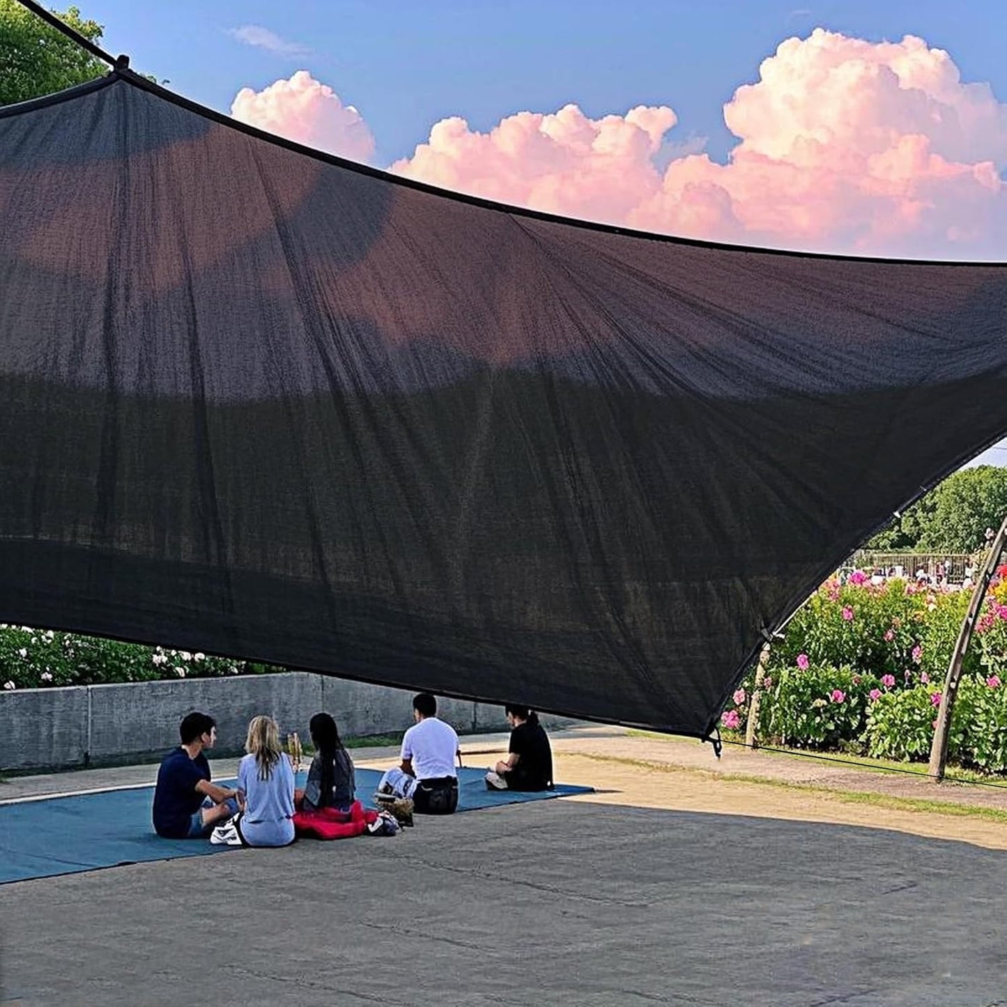 winemana Black Shade Cloth 90%, 8x10 FT Mesh Tarp - Garden Shade for Greenhouse, Patio, Vegetables, Plants Cover and Chicken Coops, Sun Shade Net for Outdoor Protection with Reinforced Grommets