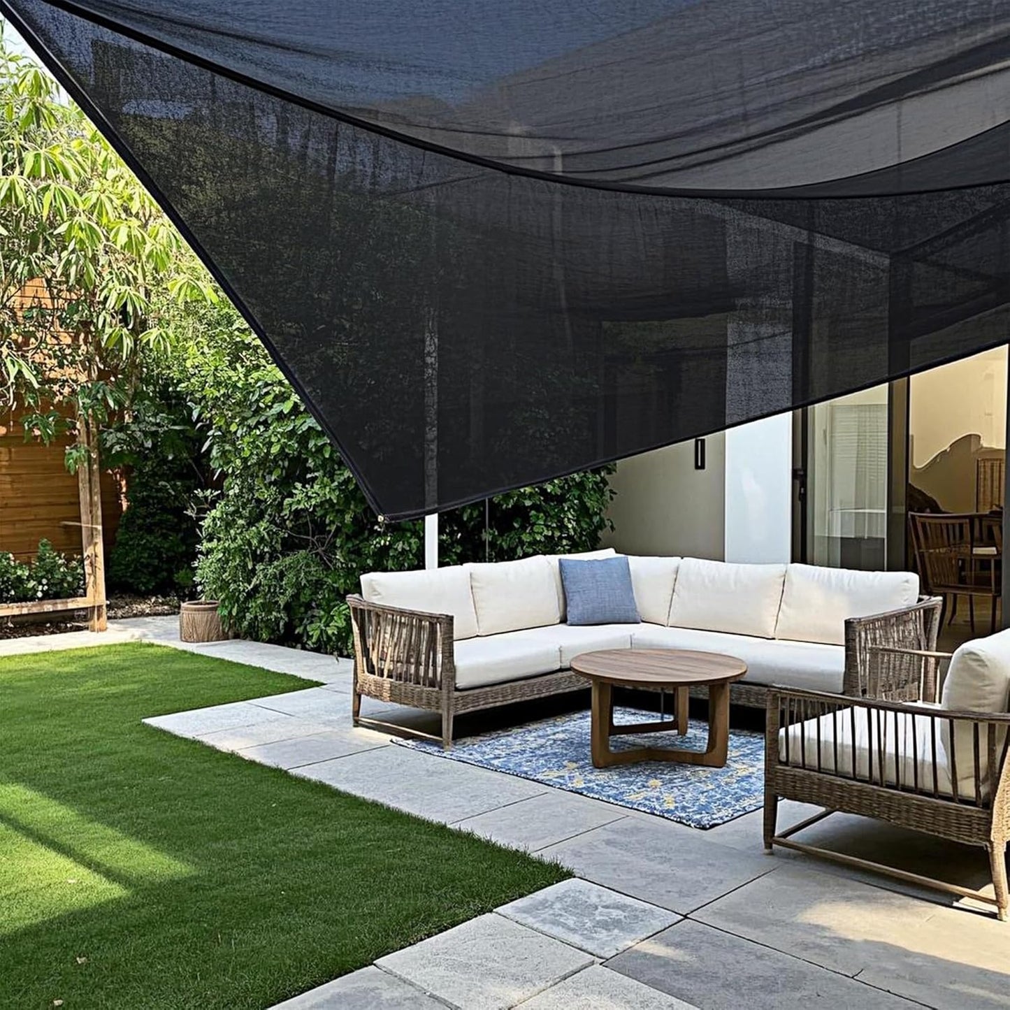 winemana Black Shade Cloth 40%, 6.6x20 FT Mesh Tarp - Garden Shade for Greenhouse, Patio, Vegetables, Plants Cover and Chicken Coops, Sun Shade Net for Outdoor Protection with Reinforced Grommets