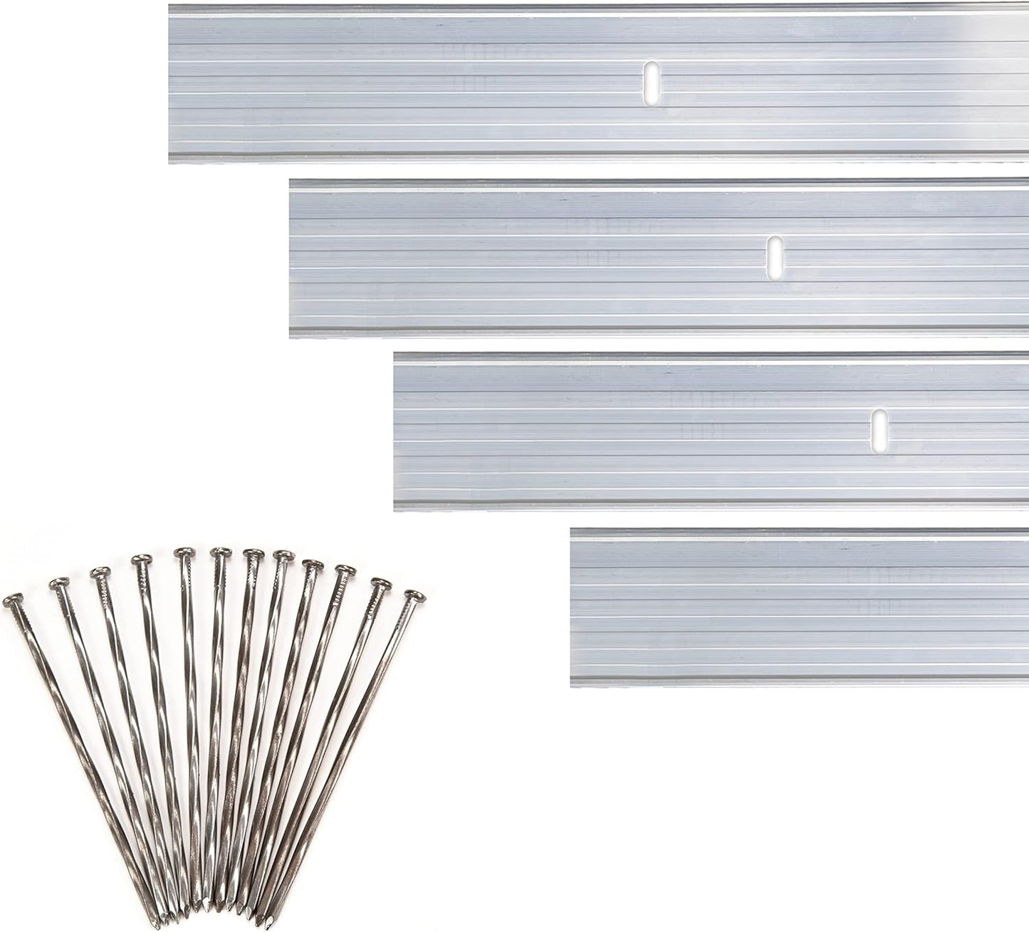 Dreamscape YardEdge Aluminum Landscape Edging - 12 Strips, 6ft Each (72ft Total), Mill Finish - Professional Quality Landscaping Border, Metal Divider for Lawn, Garden, Flowerbed