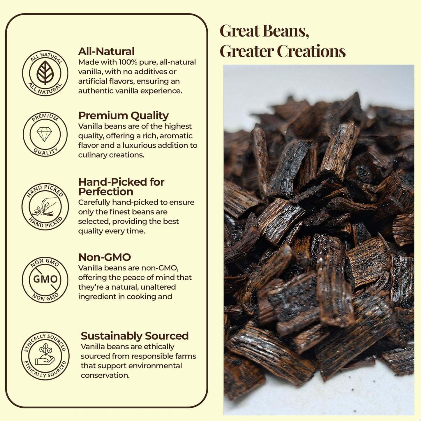 2 lb Bulk Vanilla Bean Splits, Cut from Whole Vanilla Beans for Making Vanilla Extract, VanillaPowder, Homemade Extract, and Baking, Non-GMO, Caffeine-free. by NYVanilla