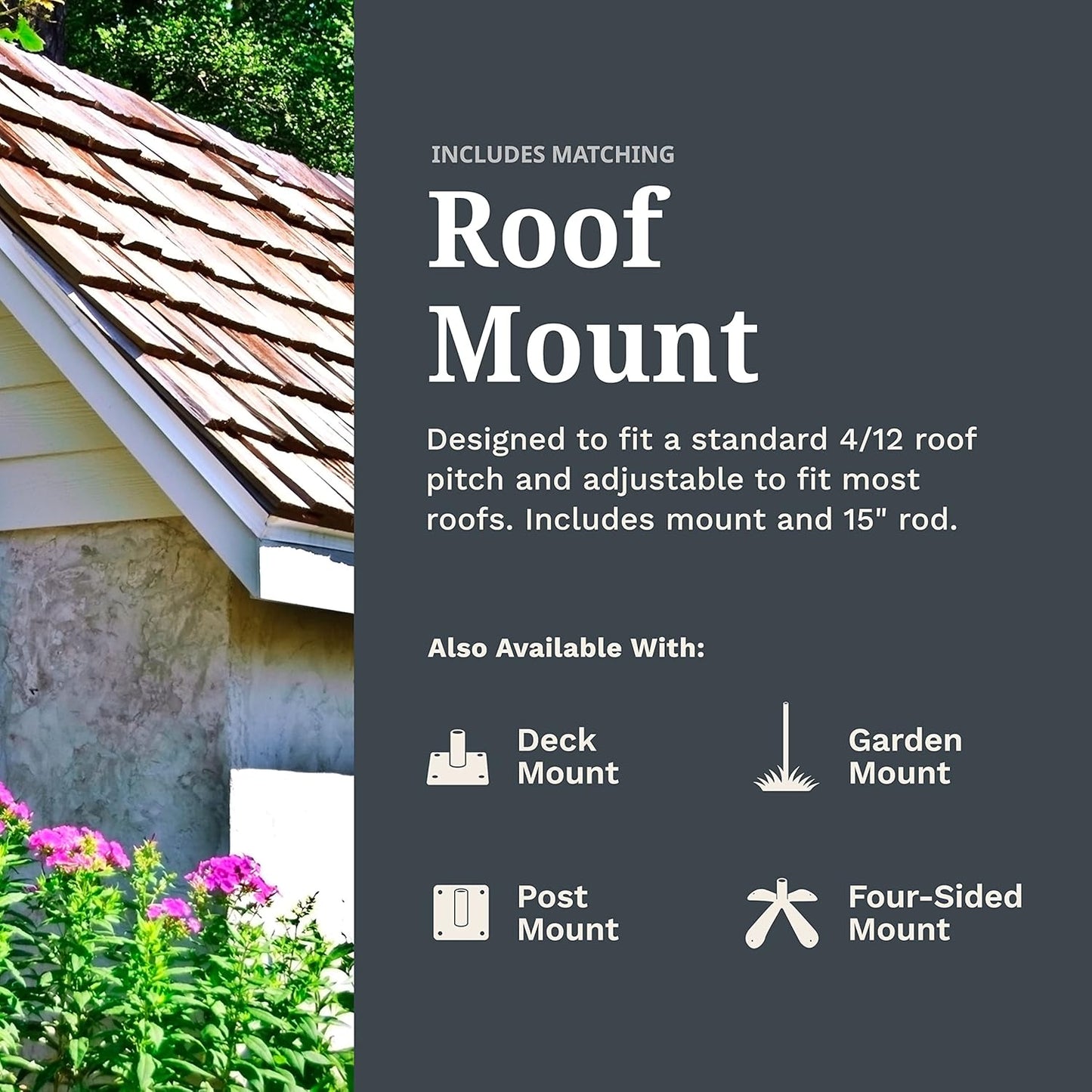 EZ Vane Steel USA Flag Weathervane 21” Height, Includes Metal Roof Mount, Wind Cups & Brackets | Hand-Crafted and Family-Owned, Made in The USA with Triple Powder Coating, Limited