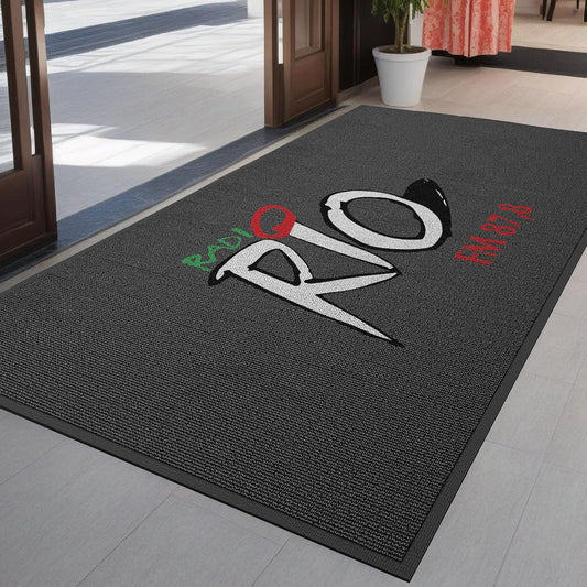 Custom Personalized Floor Mat with Any Logo Text Entryway Commercial Area Rug Welcome Doormat Carpet for Business Home Indoor/Outdoor Non Slip Washable Durable