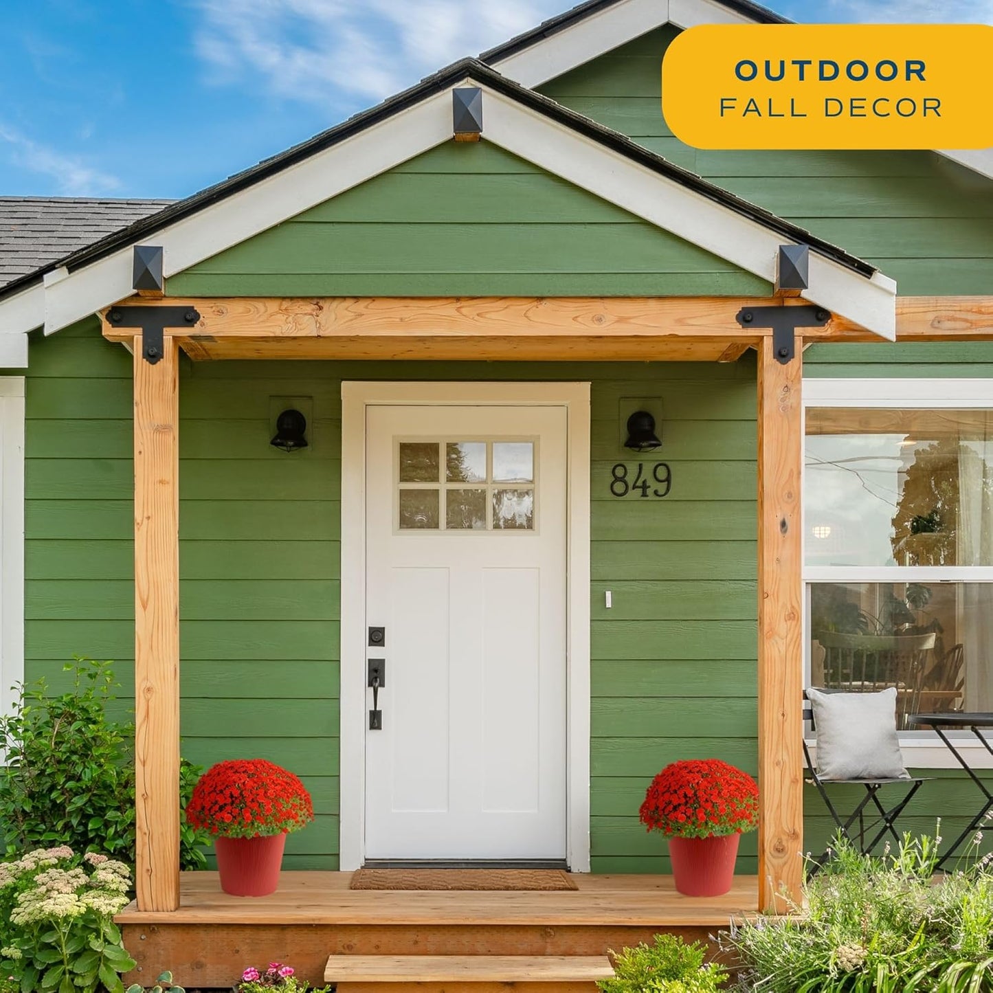 Costa Farms Live Plants – Fall Mums 2-Pack (Red) in Color Pots | 3 Qt. Seasonal Houseplants & Outdoor Flowers for Porch, Patio, or Garden | Ships in Bud Form for Longer Bloom