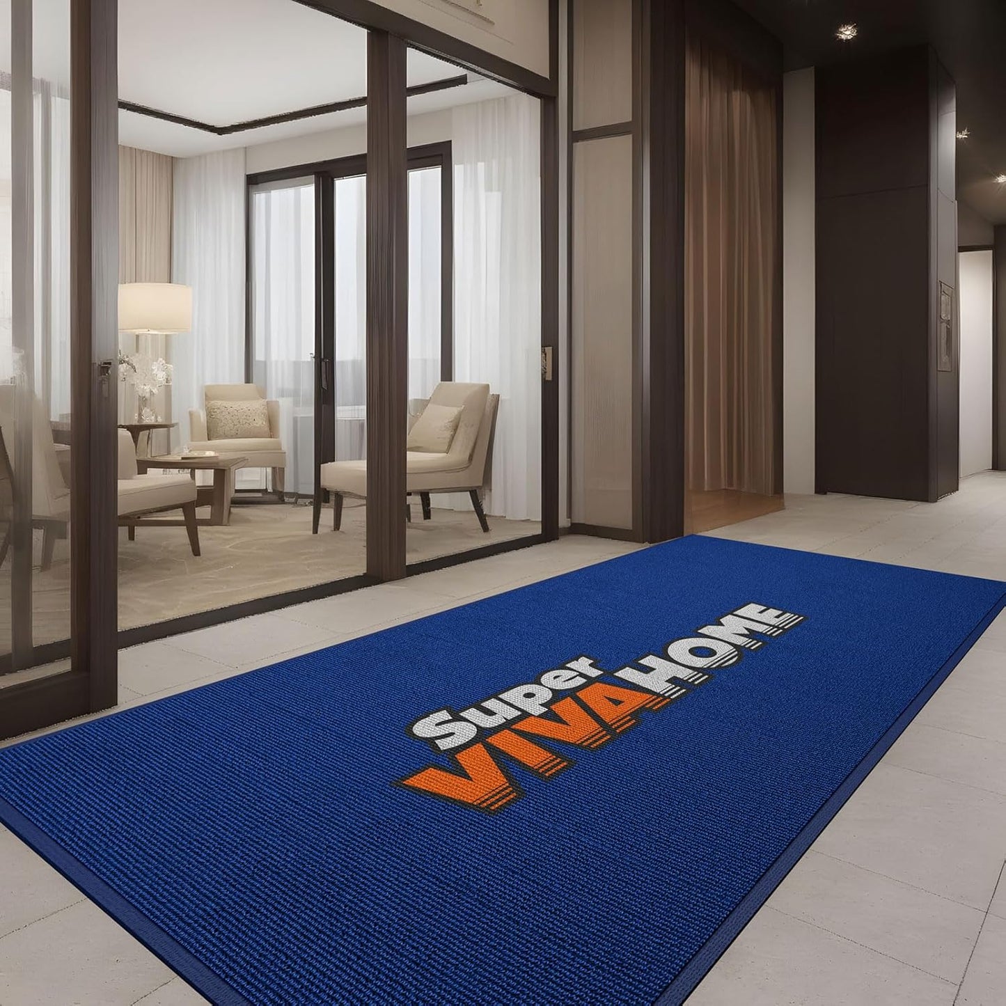 Custom Personalized Doormat with Any Logo/Text Size Commercial Floor Mat Entryway Area Rug Welcome Carpet for Business Home Indoor/Outdoor Non Slip Washable Durable
