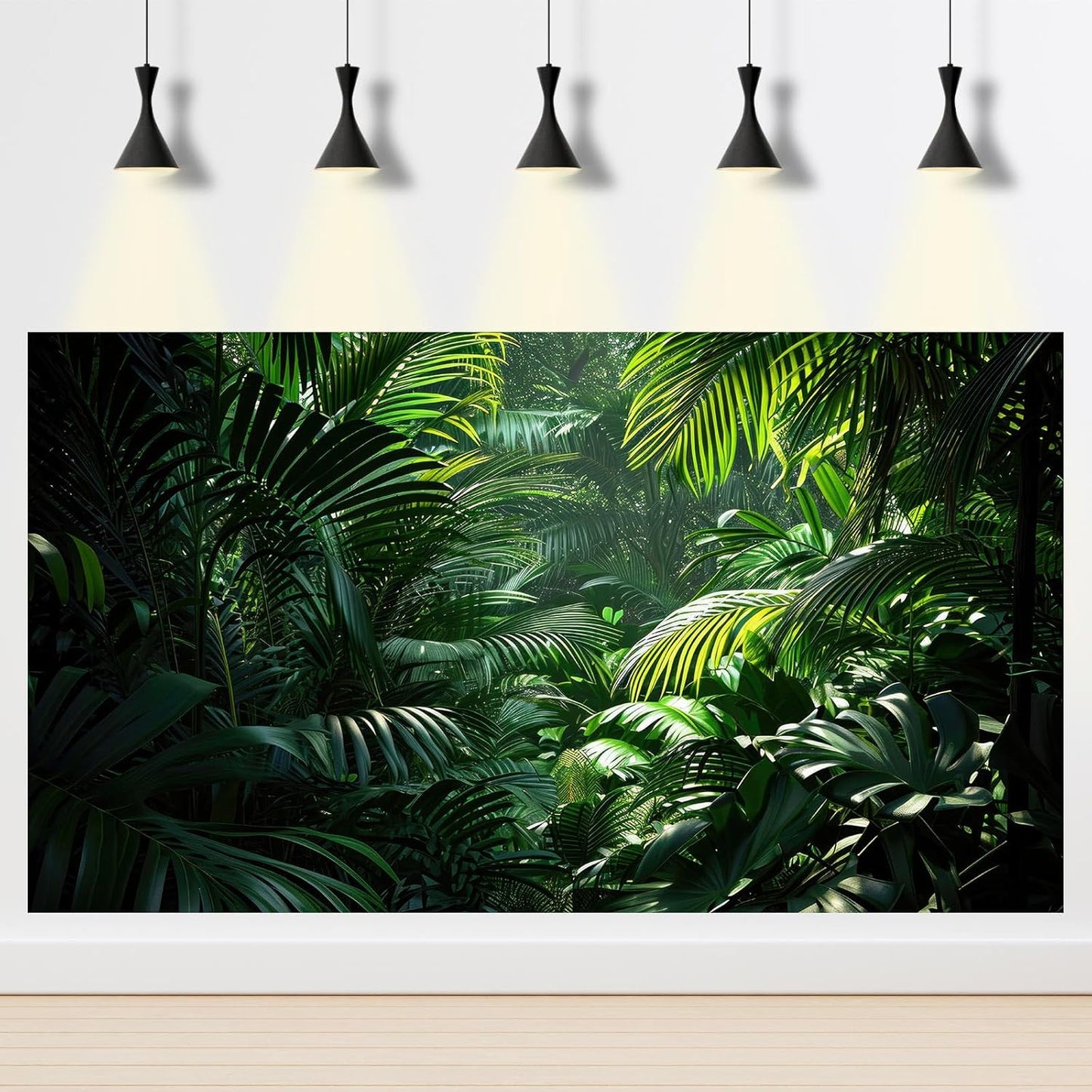 Aquarium Background Enchanting Beauty of Jungle Terrarium Backdrop Nature Jungle Green Leaf Palms Fish Tank Background Reptile Habitat Backdrop Wallpaper Poster Decor Vinyl 36x18in