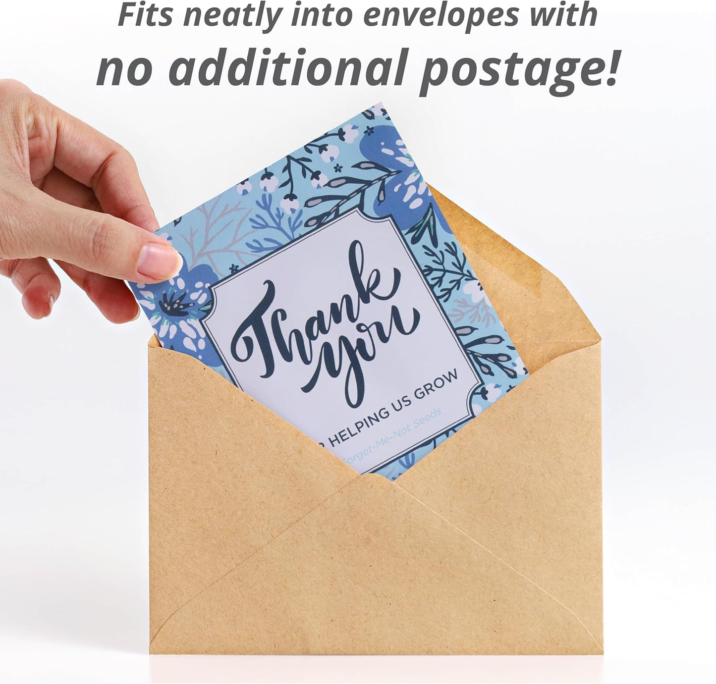 Bentley Seed Co. Thank You Packet - Help Us Grow Forget Me Not - 25 Seed Packets - Perfect Eco-Friendly Thank You Gift - Non GMO Seeds, Blue