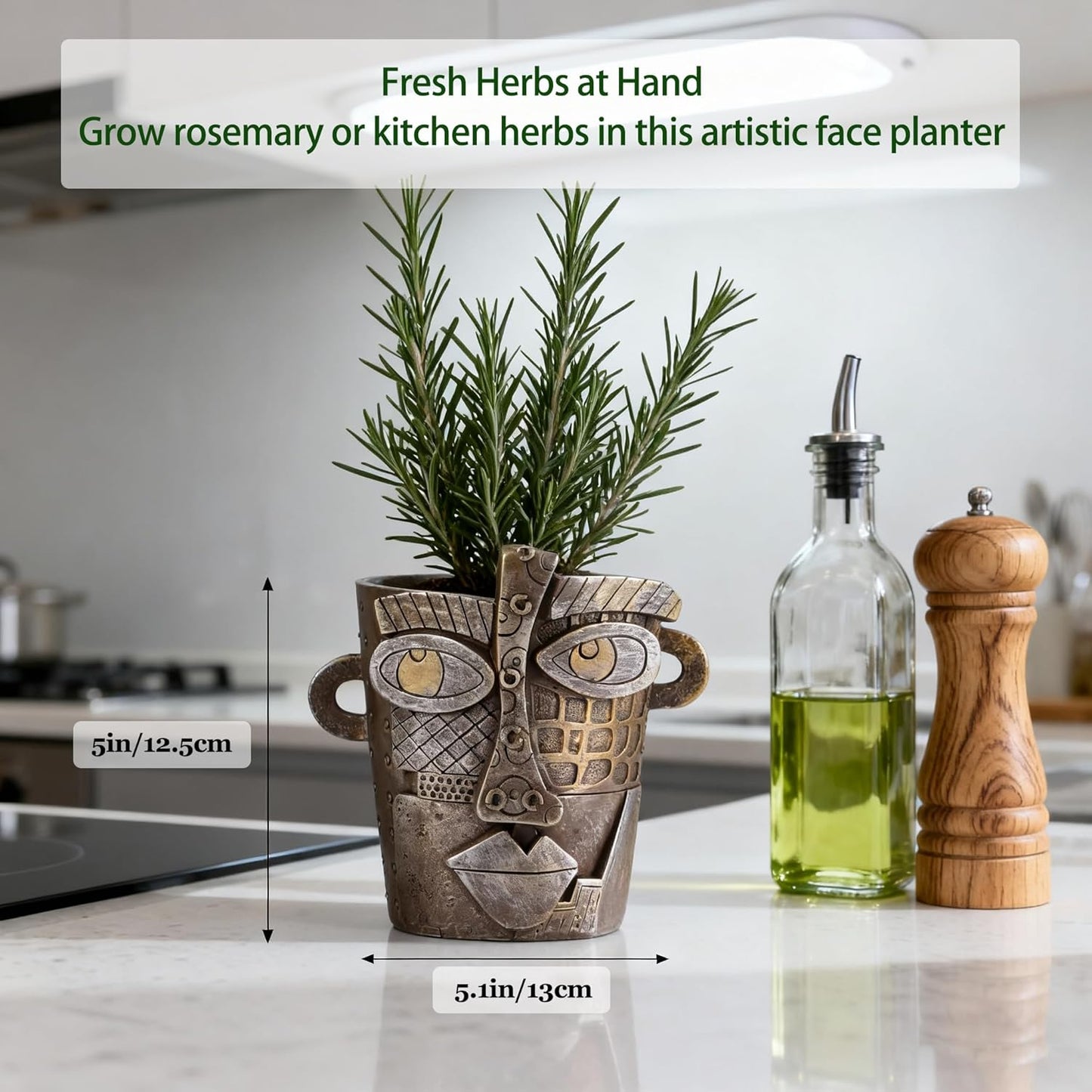 Mini Flower Pots Colorful Face Planters Head Planter, Modern Abstract Funky Plant Pots Indoor&outdoor Garden Plant Ornament Show Pieces, Cute Eclectic Flower Planters Pots for Shelf Centerpieces