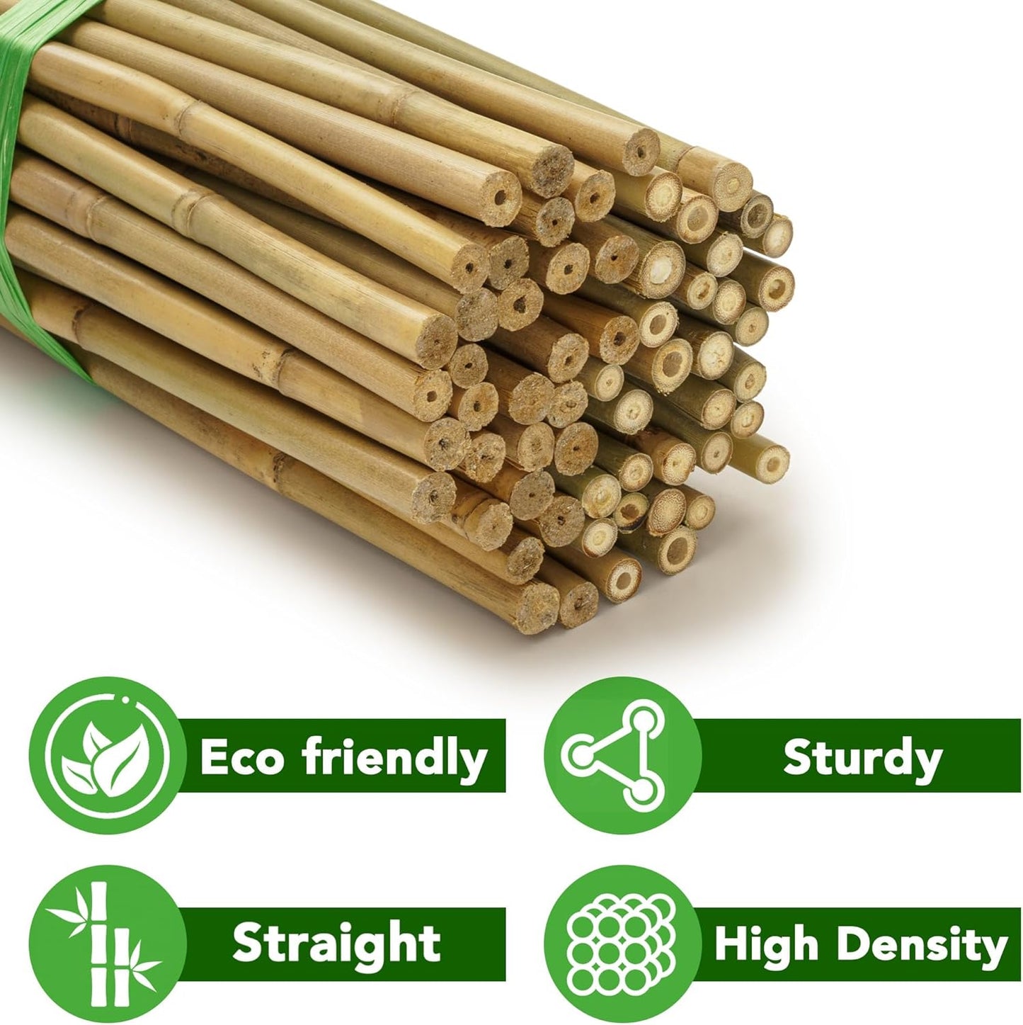 70 Pcs Bamboo Stakes, 4 Feet Natural Bamboo Garden Stakes for Plant, Garden Bamboo Plant Sticks for Plants Support, Tomato, Beans, Vegetable, Trees and Climbing Plants