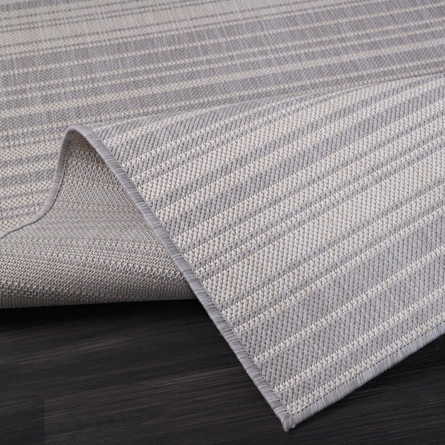 Stripe Outdoor Rug 10x14 Washable Outside Carpet for Indoor Patio Porch Waterproof Easy Cleaning Non Shedding Area Rugs Gray 10 x 14