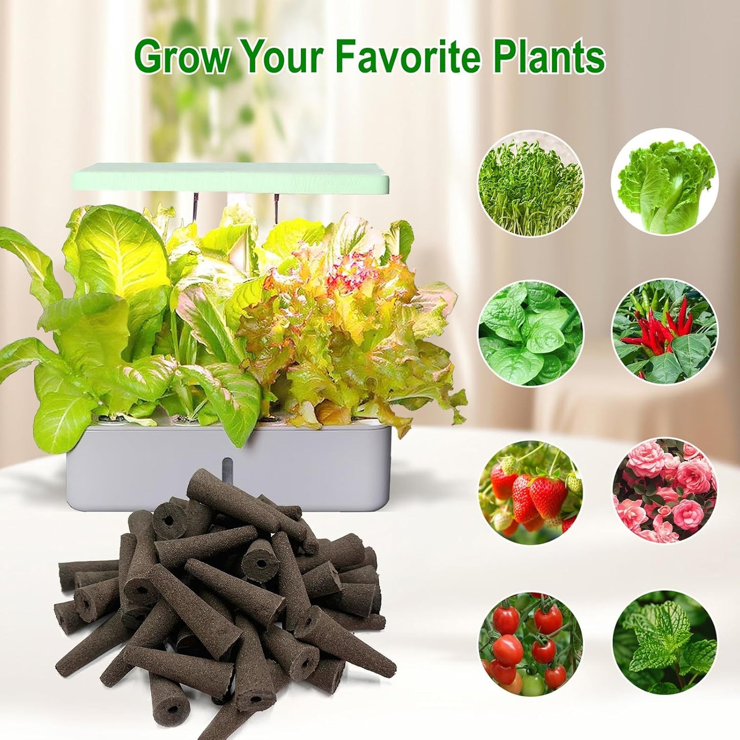 60 Pack Hydroponic Grow Sponges Seed Pods Replacement, Rapid Rooting Nursery Sponges Compatible with Aerogarden & Most Hydroponic System