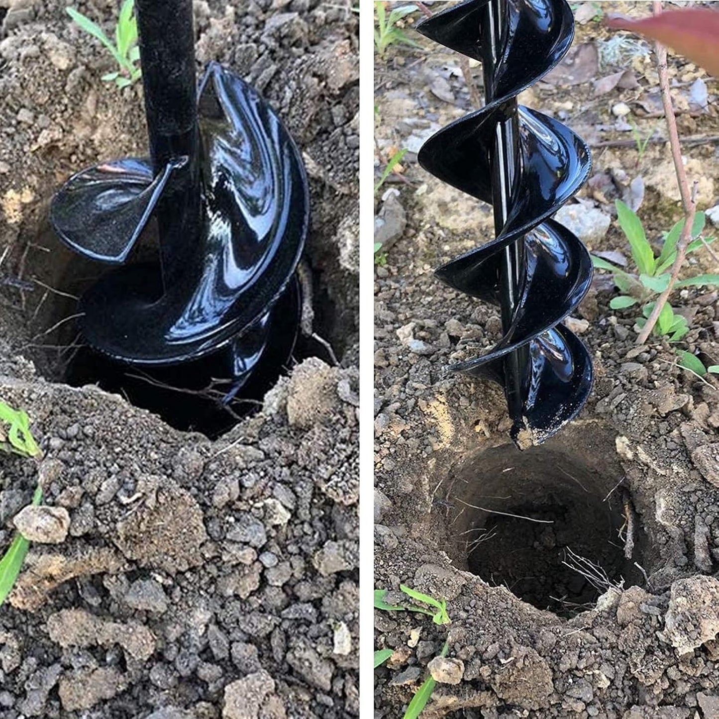 TCBWFY Garden Auger Drill Bit for Planting 3x16.5inch,Total Solid Barrel Extensive Blades,for Planting Flowers Bulbs,Rapid Planter Earth Post Umbrella Hole Digger for 3/8" Hex Drive Drill