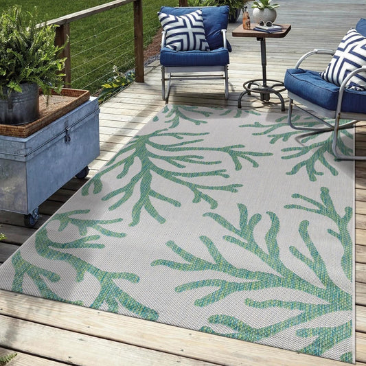 Keen Home Design Terrace Outdoor Throw Rug - 3x5 Washable Indoor/Outdoor Rug for Patio, Kitchen, Balcony, Beach, Garden, Deck and Porch, Size: 3'x5'