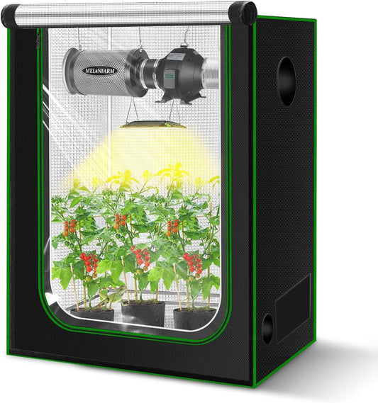 MELONFARM 4x2 Grow Tent, 48"x24"x72" Double Transparent Viewing Door Indoor Grow Tent, Growing Tent with High Reflective Mylar & Floor Tray, Plant Tent for Indoor Hydroponics Growing