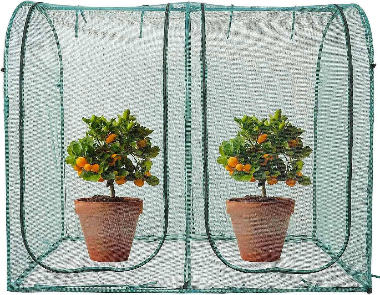 Poray Large Tunnel 73''x37''x61''Plant Netting Cover,5FT Tall Crop Cage Tomato Netting,Pest Guard Cover for Vegetables &Fruits,Durable Gardening Net for Plant and Animal