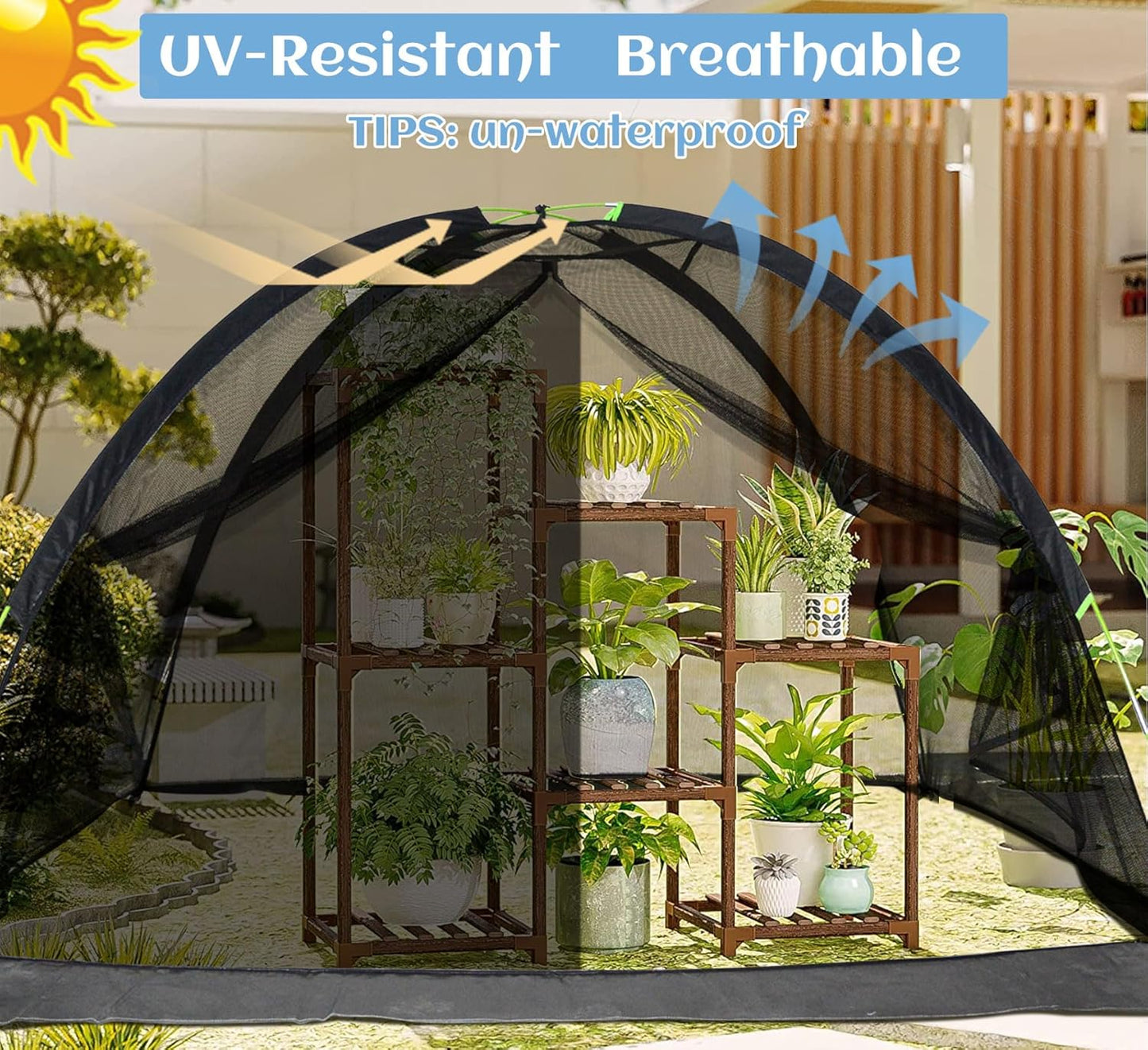 Crop Cages for Garden 12X9X4.4FT - Reusable Mesh Plant Cover for Outdoor Raised Garden Bed Protection Sun Shade & Bird Netting for Fruits/Vegetables and Bushes