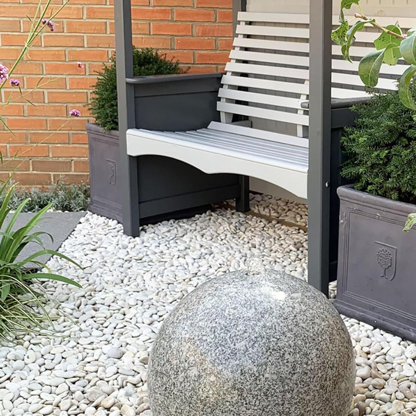 Large Pebbles for Landscaping 40lbs, 2-3 Inch White River Rocks for Aquarium, High Polished Natural Decorative Stones for Vase Filler Fish Tank Gardening