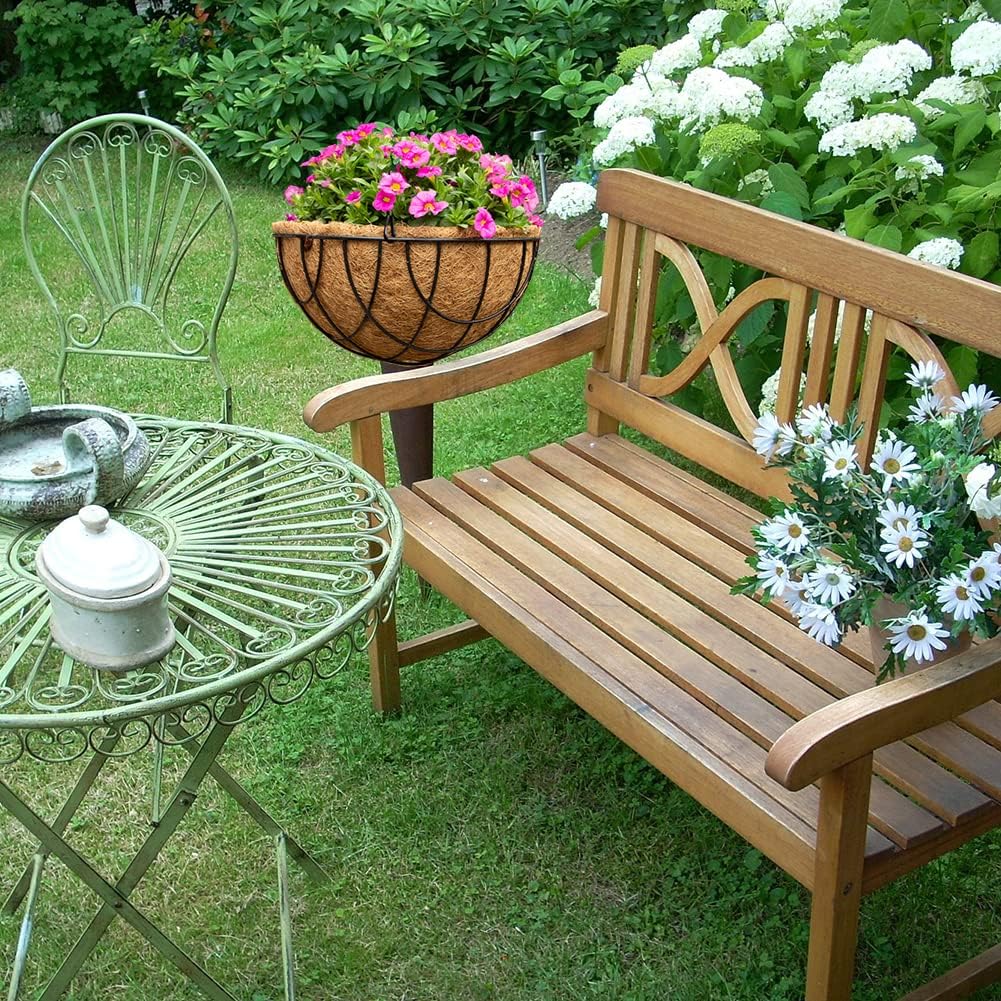 4PCS Coco Liner for Hanging Basket 20 Inch Round 100% Natural Planter Liner Replacement Plant Basket Liners Coco Fiber Liner for Garden Planters Coconut Coir Liner Flower Pot for Hanging Basket