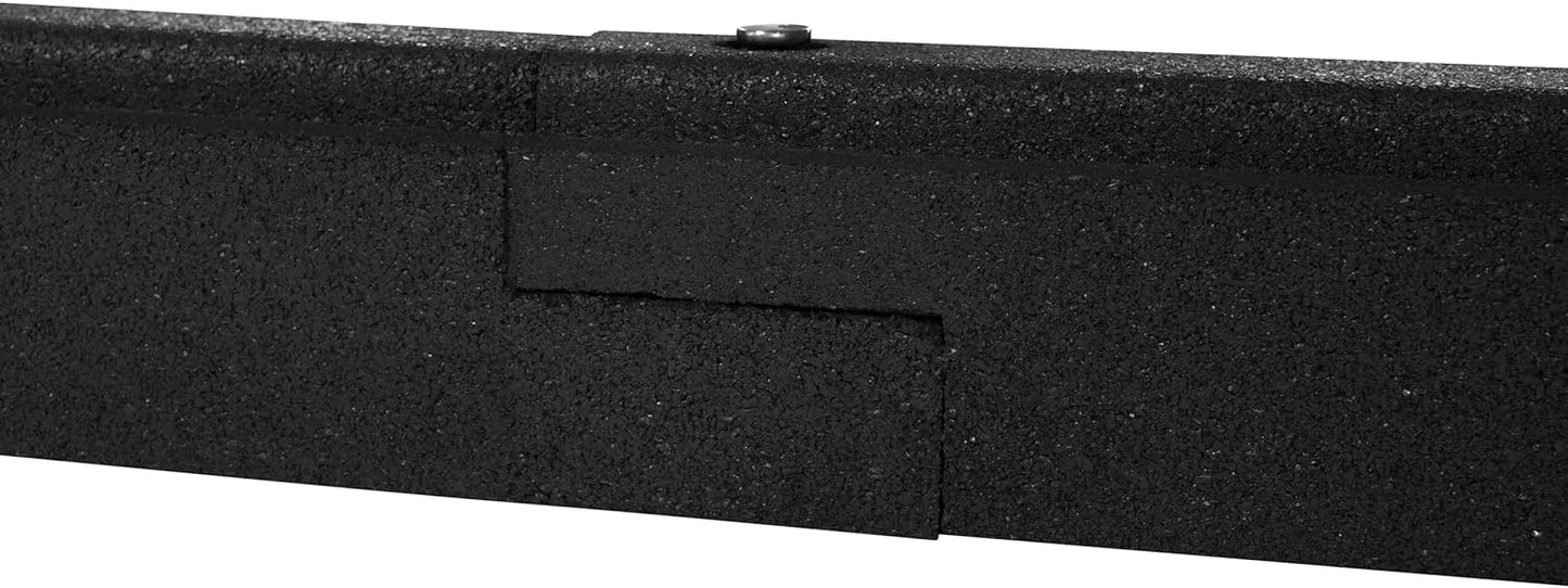 Playsafer Rubber Playground Border Edging Kit, 6' Flexible Heavy Duty Rubber Interlocking Playground Timber, No Dig Easy to Install (Black, 24 Pack)