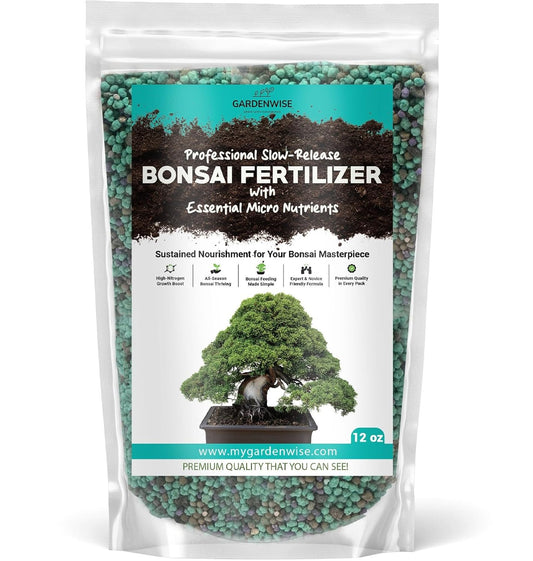Slow-Release Bonsai Fertilizer with Essential Micronutrients - Professional Grade Bonsai Tree Fertilizer Pellets | Perfect Food for Indoor & Outdoor Bonsai Trees (12 OZ)