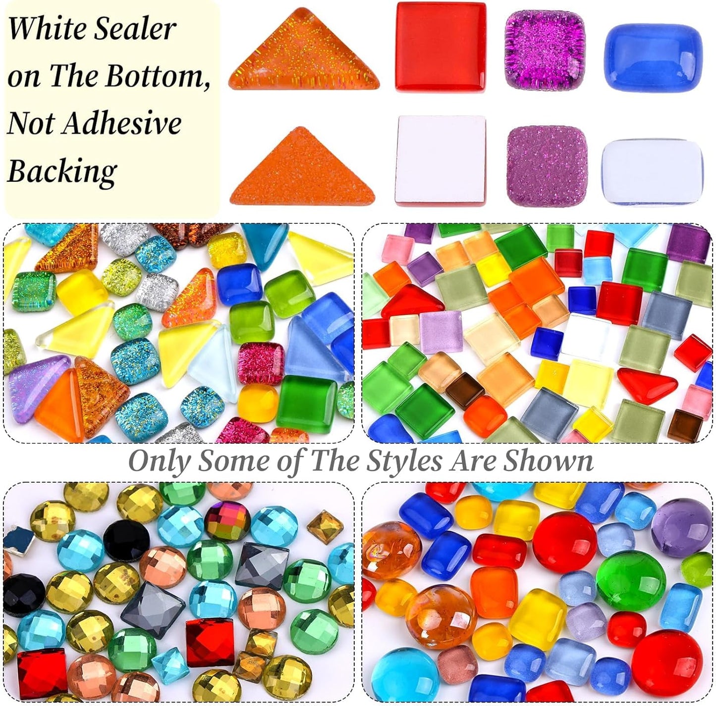 3200 Pcs Colorful Irregular Crystal Mosaic Tiles, 6.6lb Tiny Mosaic Tile DIY Hobbies Children Handmade Crystal Craft for Craft Bathroom Kitchen Home Decoration DIY Art Projects