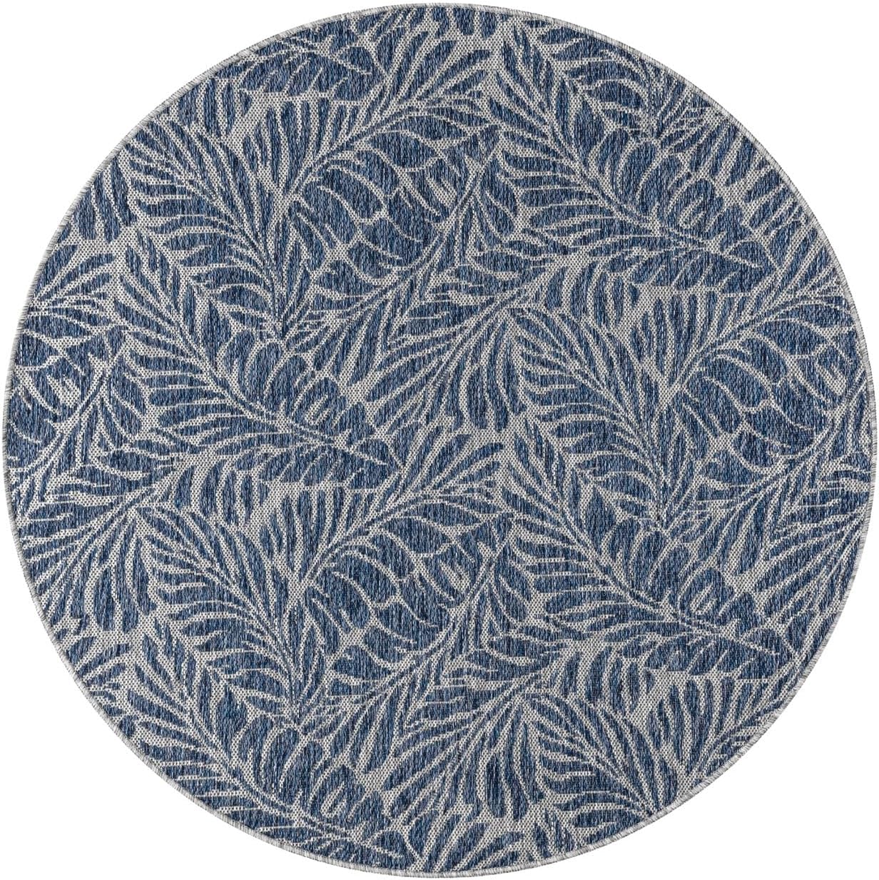 Keen Home Design Terrace Outdoor Round Rug - 8ft Round Washable Indoor/Outdoor Rug for Patio, Kitchen, Balcony, Beach, Garden, Deck and Porch, Size: 7'7" Round